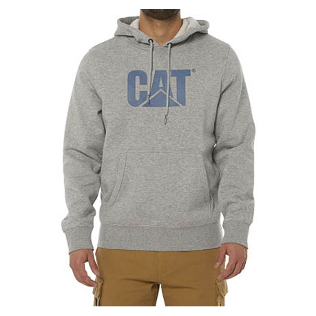 Caterpillar Foundation Hooded Sweatshirt Philippines - Mens Hoodies - Grey 90516UBKQ